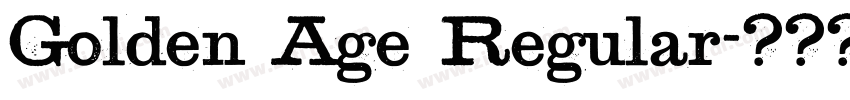 Golden Age Regular字体转换